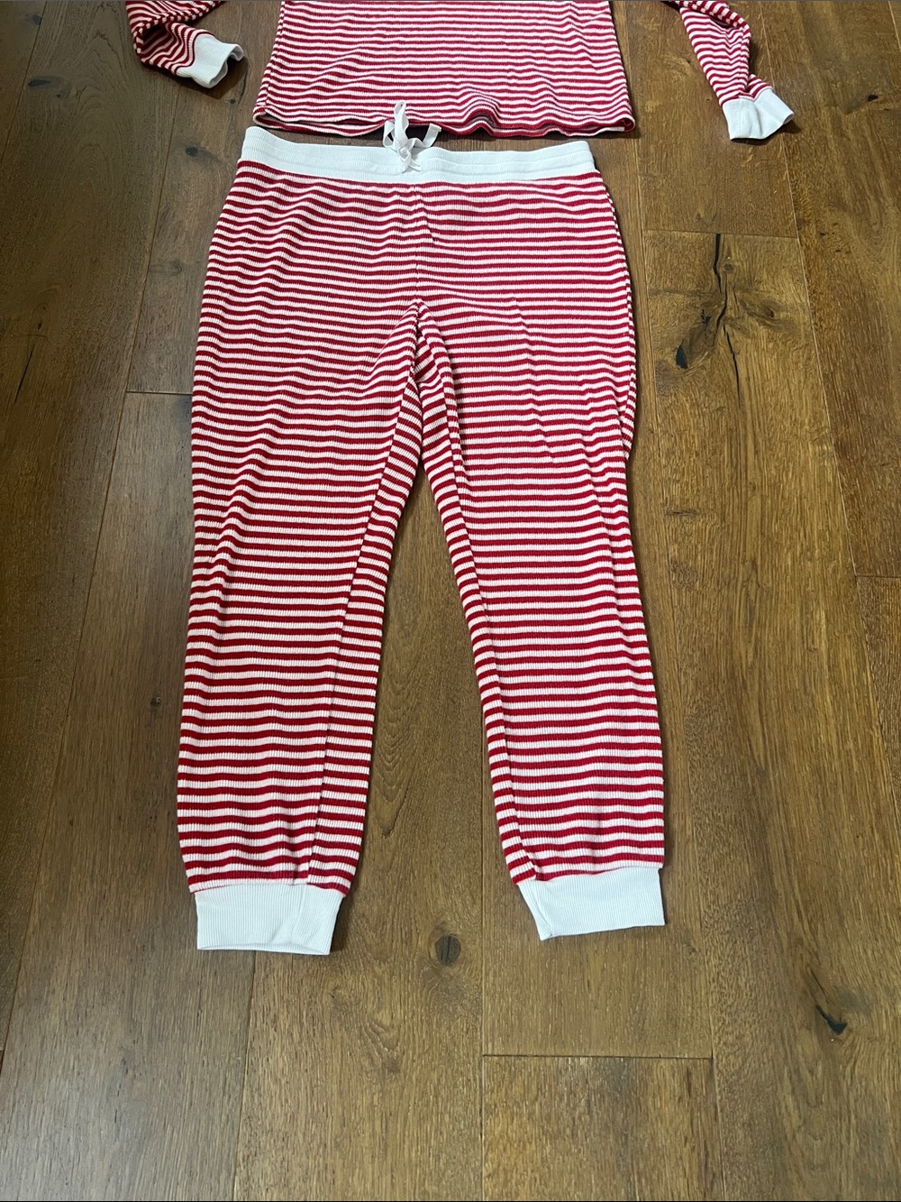 Auden Red & White Striped Women's Two-Piece Pajama Set Size L NEW !!!! - Picture 2 of 6